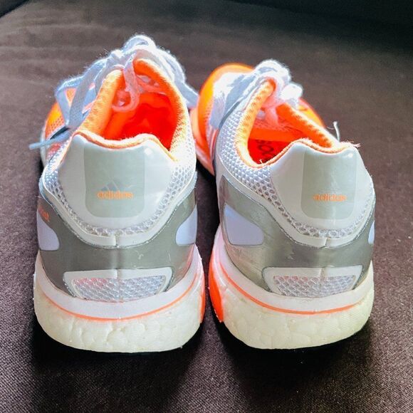 NEW ADIDAS Adios Boost Racing Flasts 6.5 US 38 EU Orange Grey White - Picture 9 of 13